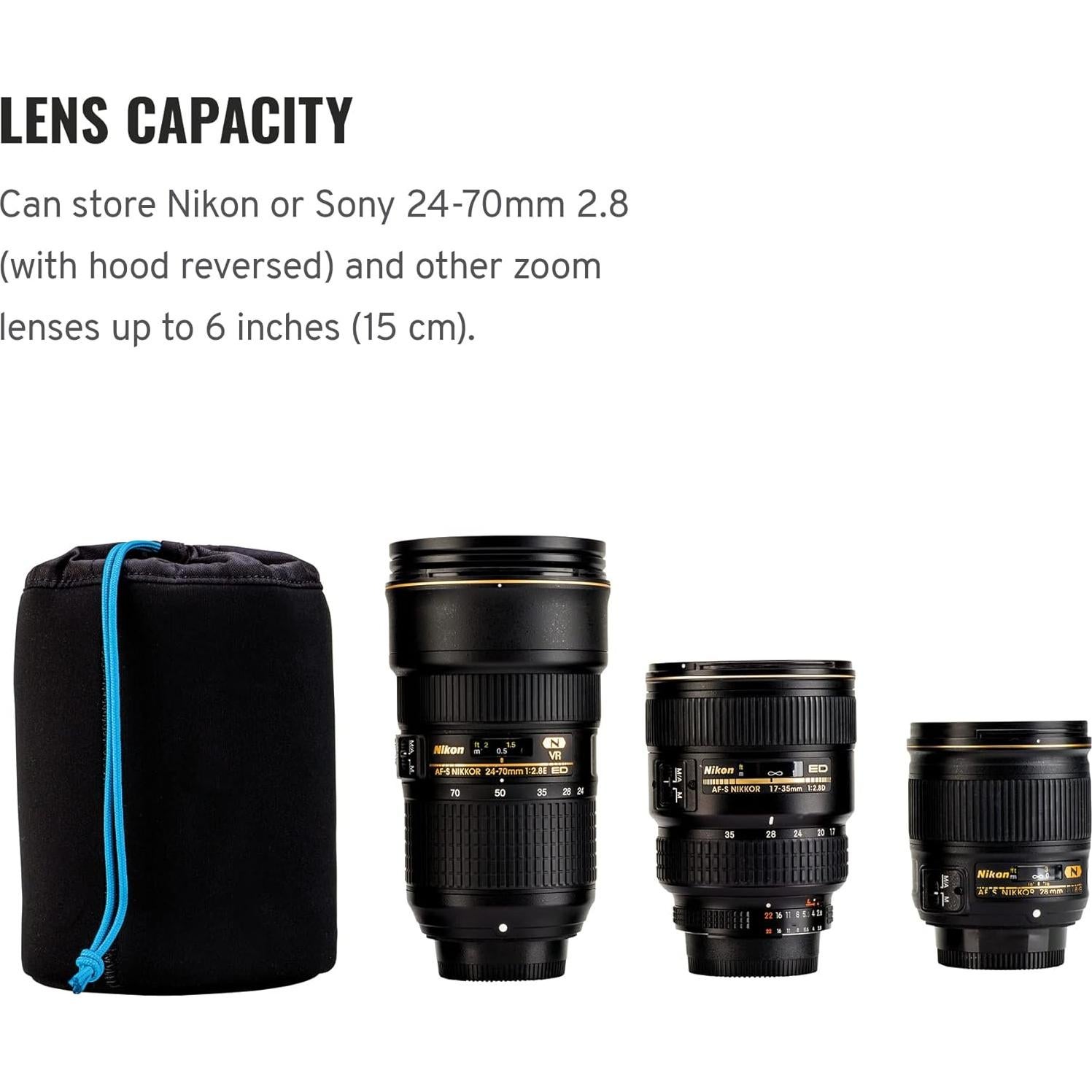 Bolsa Suave para Lente Tenba 15x11 cm Neopreno Protector