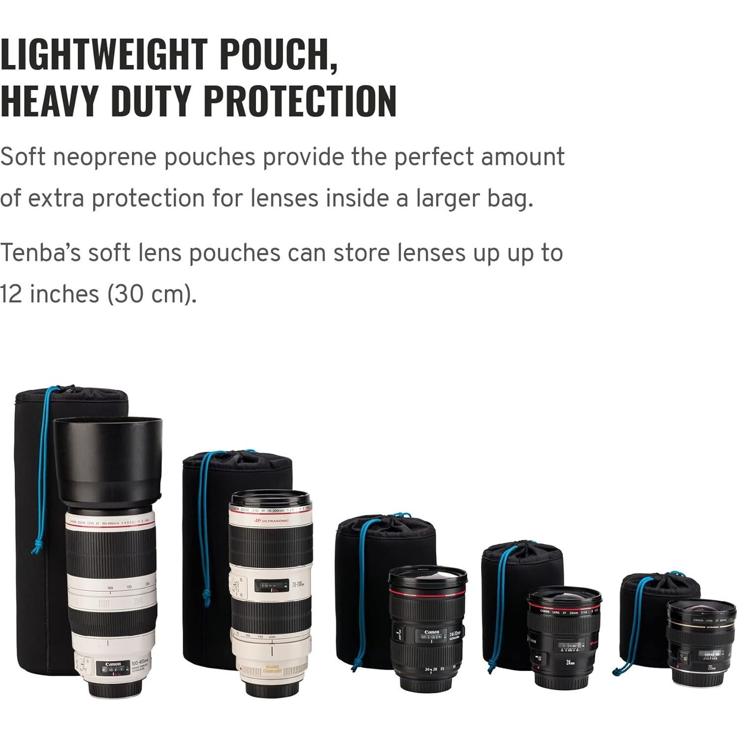 Bolsa Suave para Lente Tenba 15x11 cm Neopreno Protector