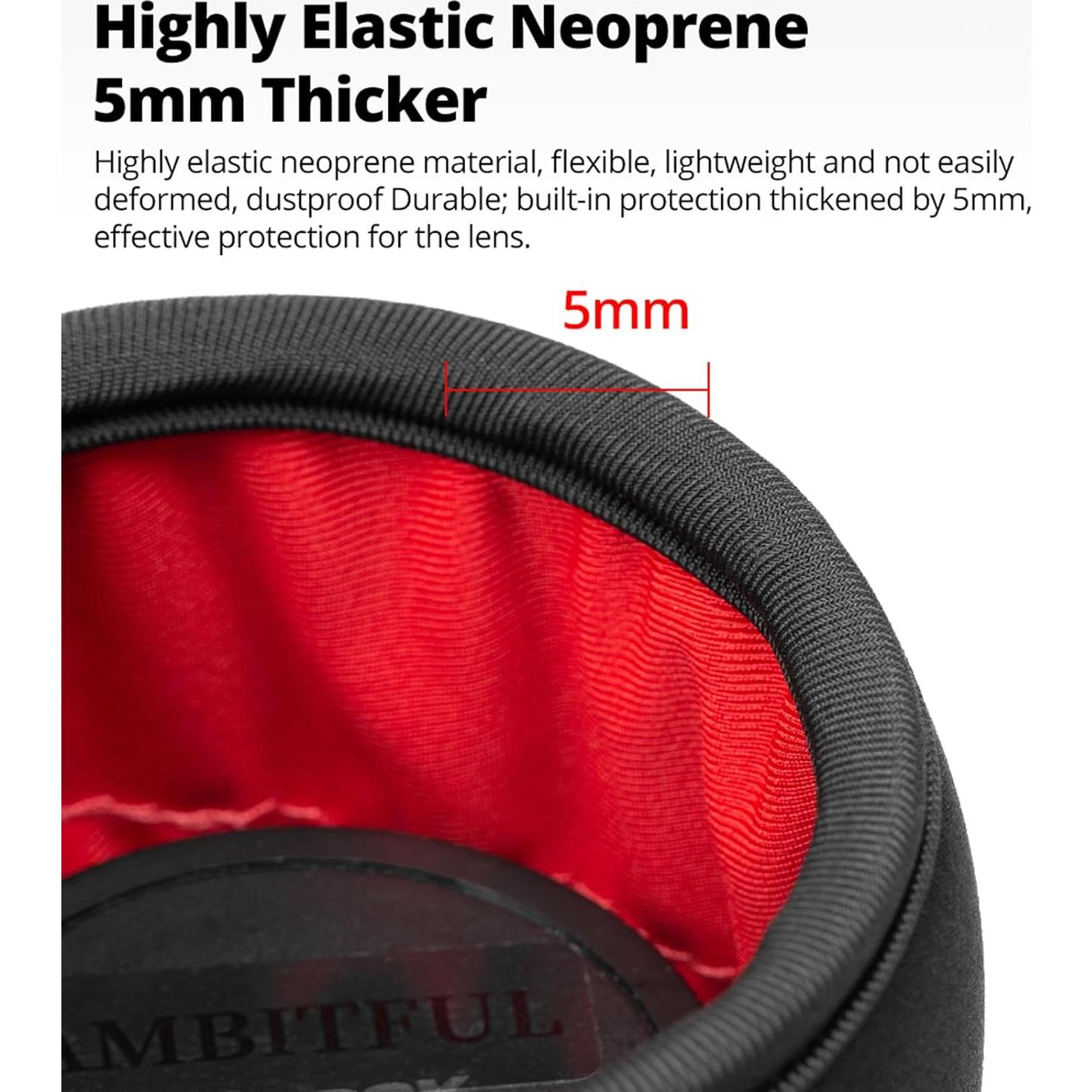 Bolsa para Lentes de Cámara AMBITFUL LP-10 Impermeable 10cm