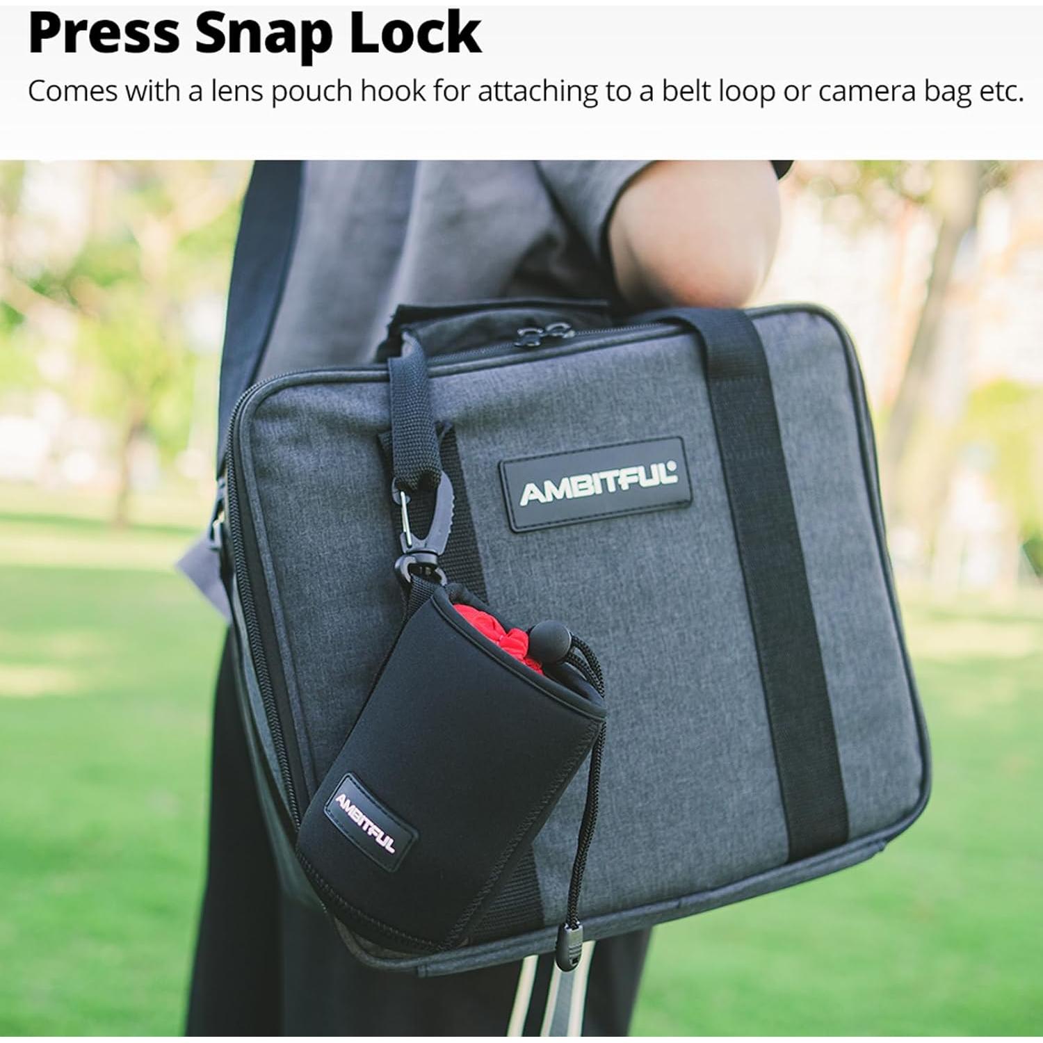 Bolsa para Lentes de Cámara AMBITFUL LP-10 Impermeable 10cm