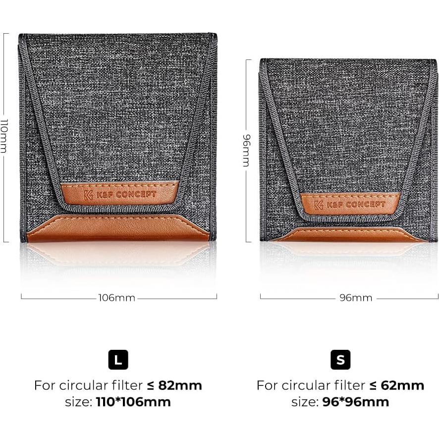 Funda de Filtro de Lente K&F Concept para 3 Filtros hasta 82mm