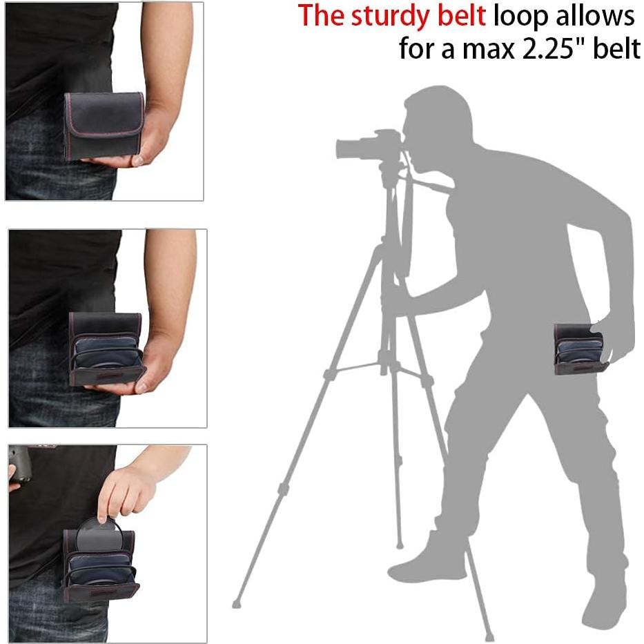 Funda para Filtros de Lente de Cámara DomeStar 2PCS 25-82mm