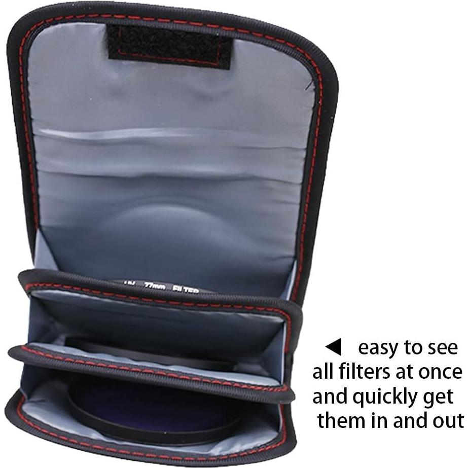 Funda para Filtros de Lente de Cámara DomeStar 2PCS 25-82mm