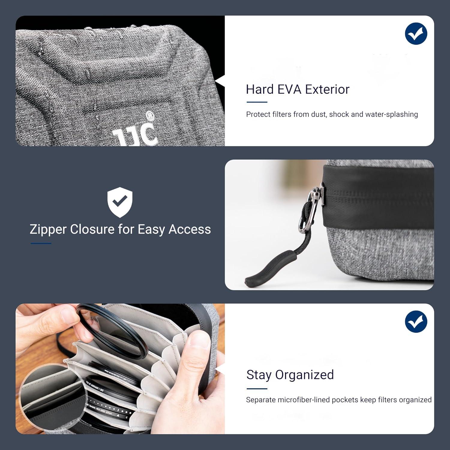 Funda de Filtro de Lente JJC para 10 Filtros de 67mm