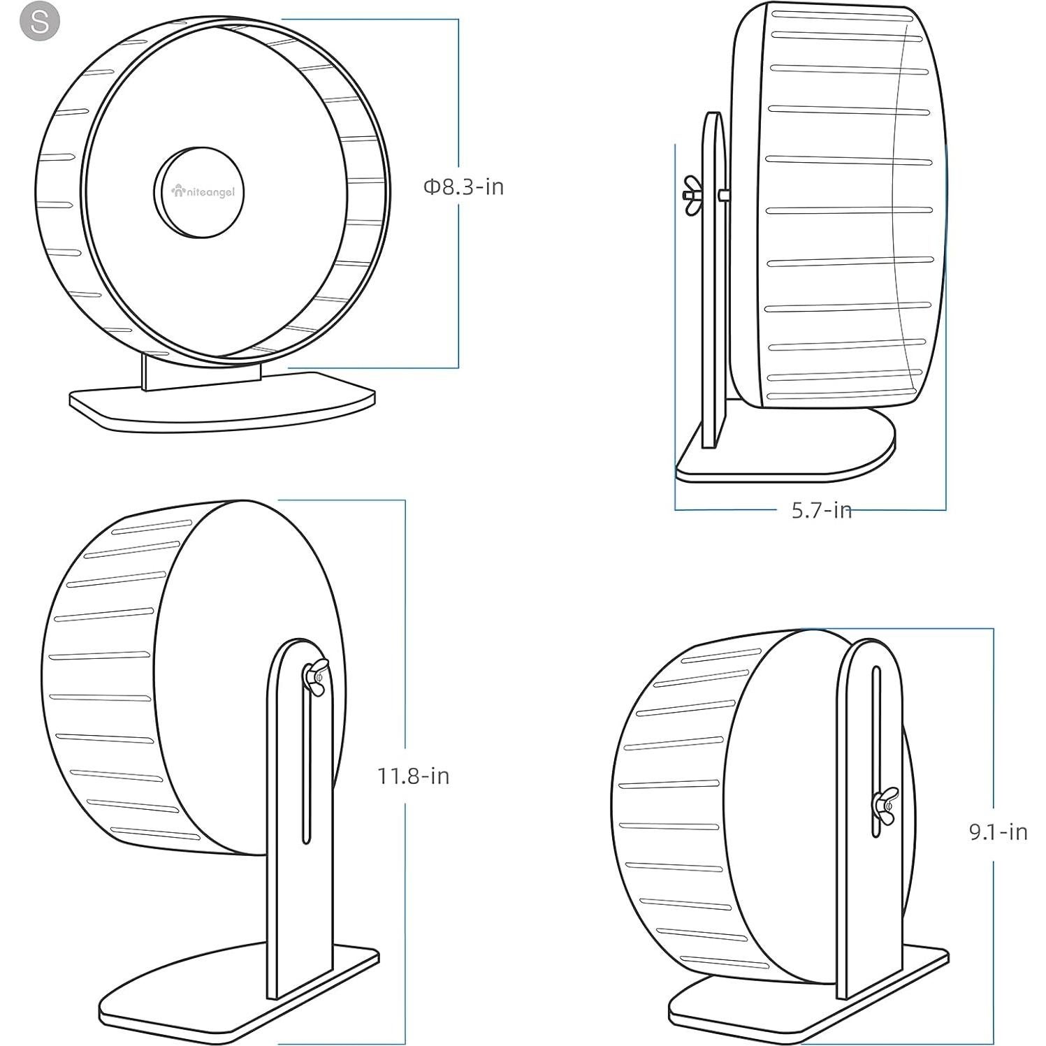 Rueda de Ejercicio para Hámster Niteangel 20.8 cm Verde Menta