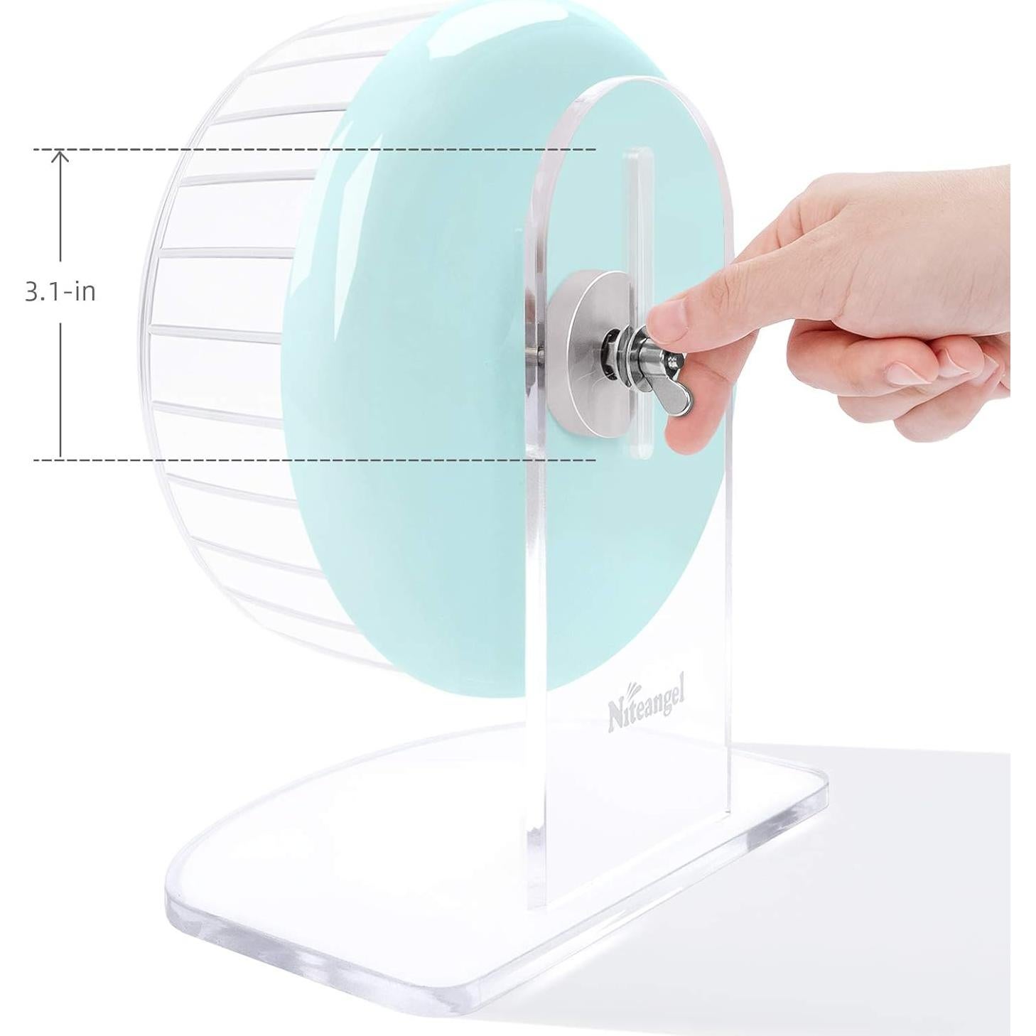 Rueda de Ejercicio para Hámster Niteangel 20.8 cm Verde Menta