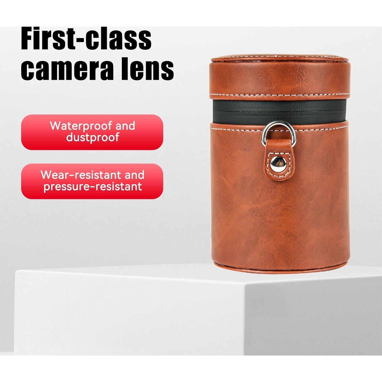 Bolsa de Protección para Lente 7artisans de Cuero Impermeable