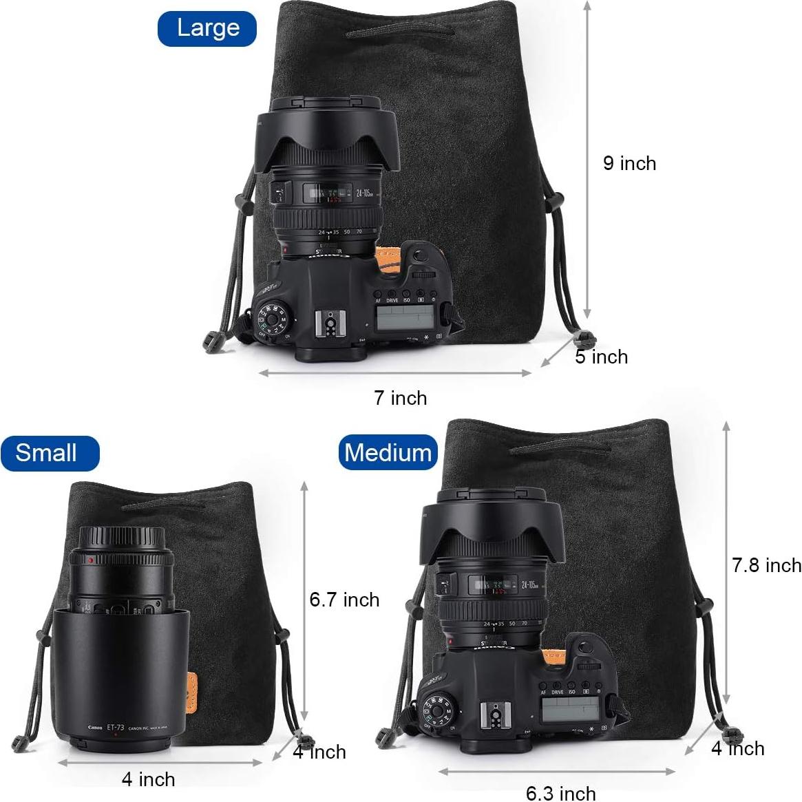 Bolsa de Cámara S-ZONE D04V937C Pequeña Negra 10.16x10.16x17.02 cm