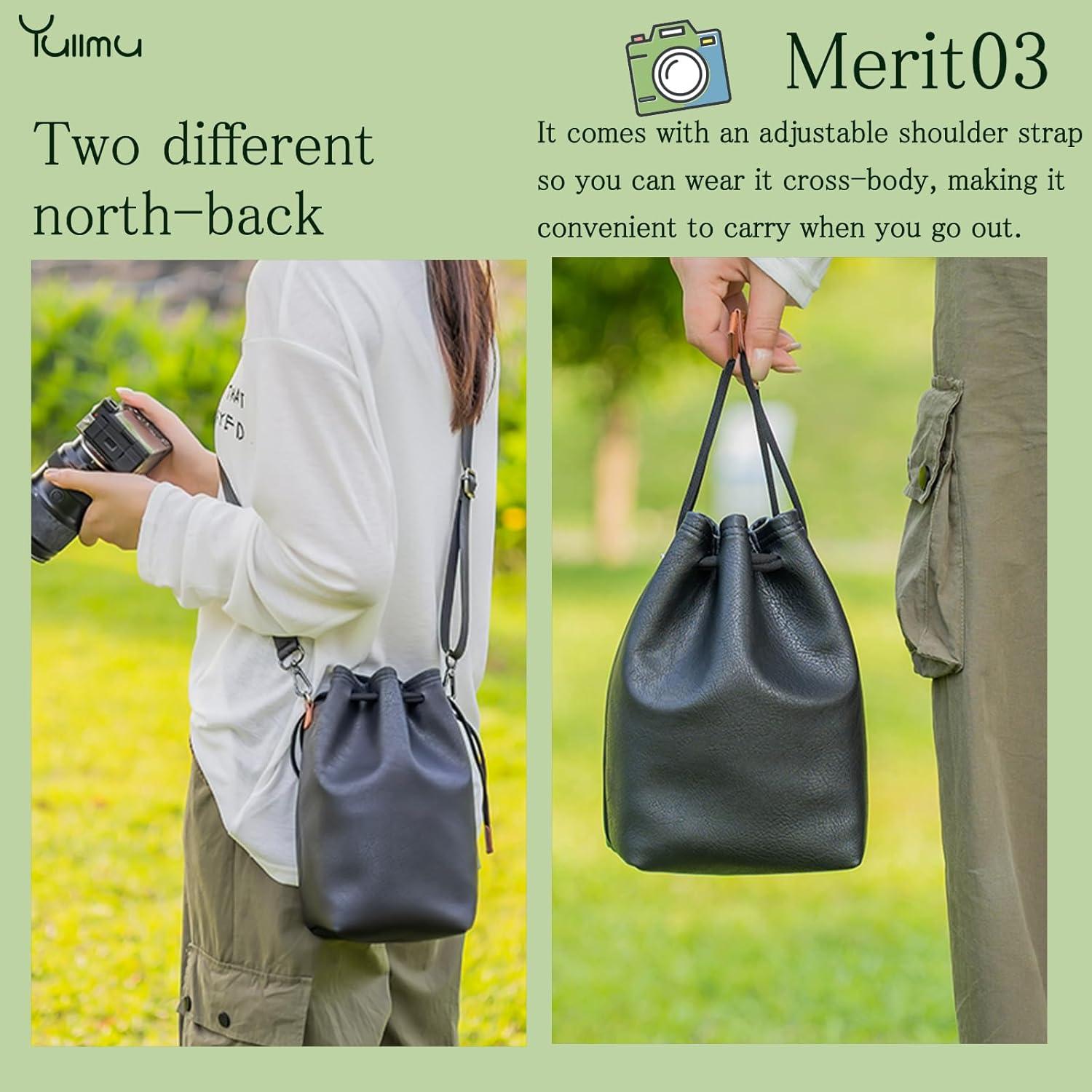 Bolsa de cámara Yullmu con cordón, suave y resistente al agua