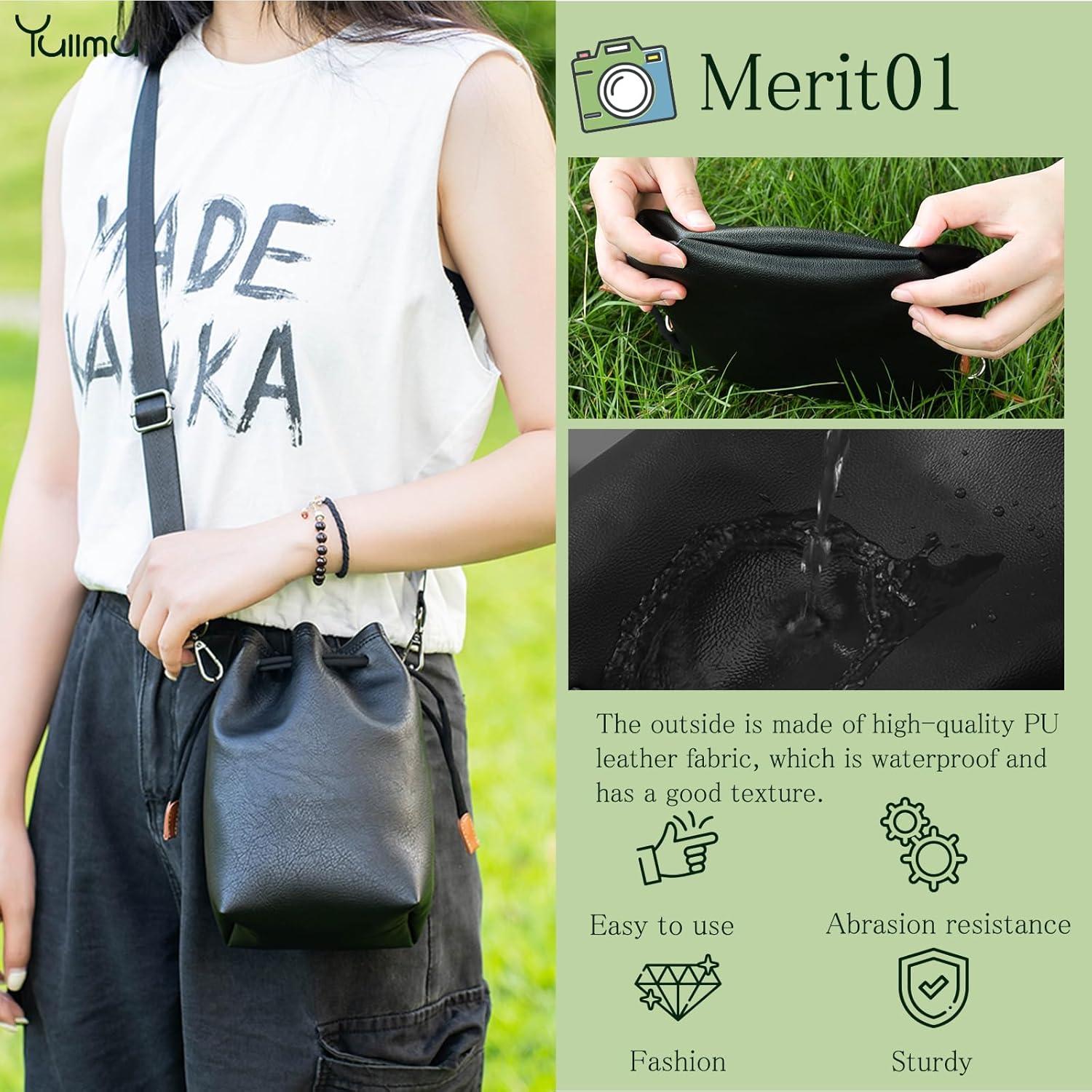 Bolsa de cámara Yullmu con cordón, suave y resistente al agua