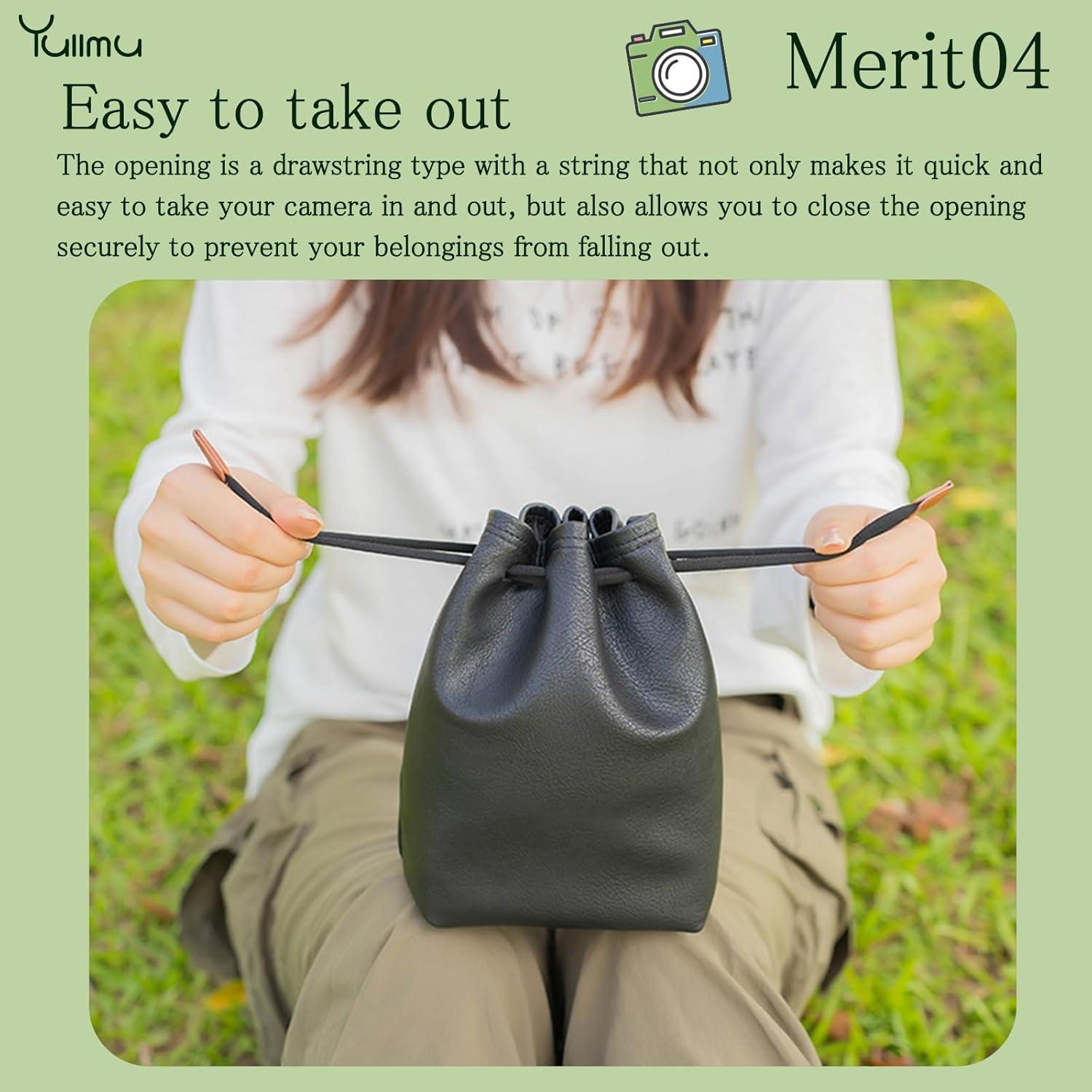 Bolsa de cámara Yullmu con cordón, suave y resistente al agua