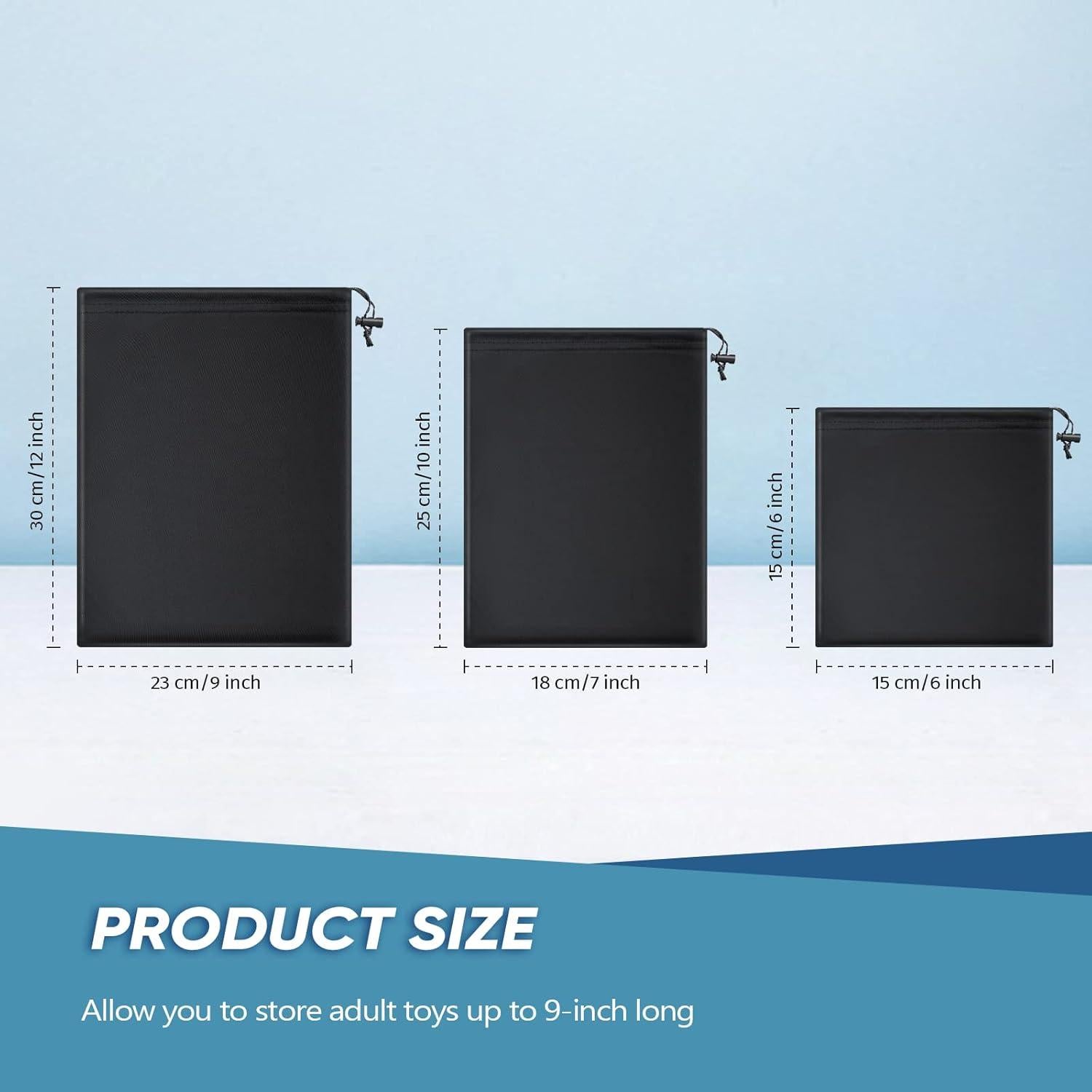 Bolsa de Almacenamiento de Juguetes Flutesan 6 Piezas Microfibra Negra