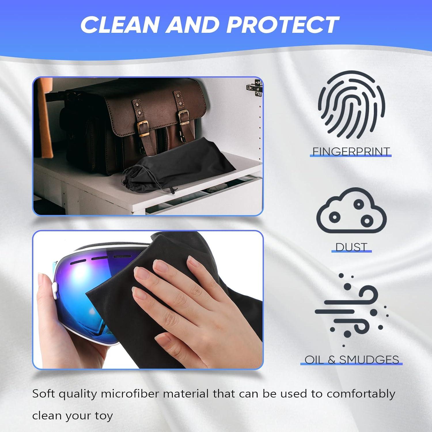 Bolsa de Almacenamiento de Juguetes Flutesan 6 Piezas Microfibra Negra