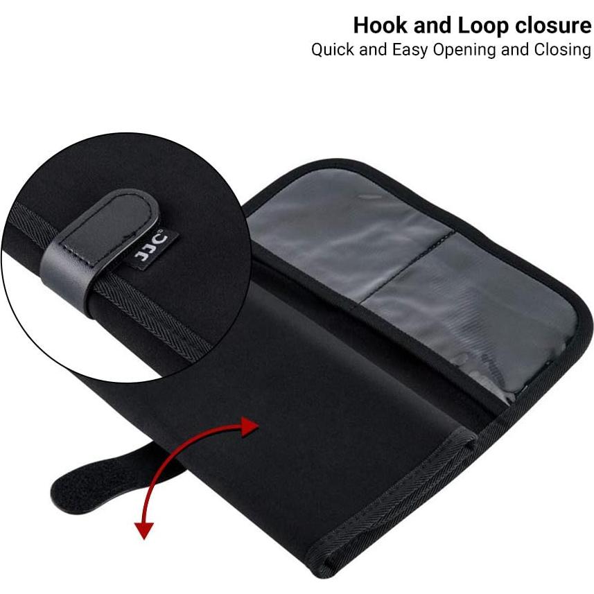 Funda de Filtro de Lente JJC 8 Bolsillos hasta 82mm Plegable
