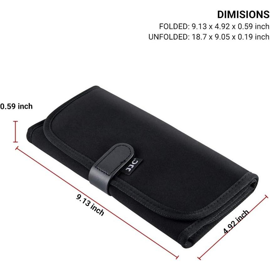 Funda de Filtro de Lente JJC 8 Bolsillos hasta 82mm Plegable