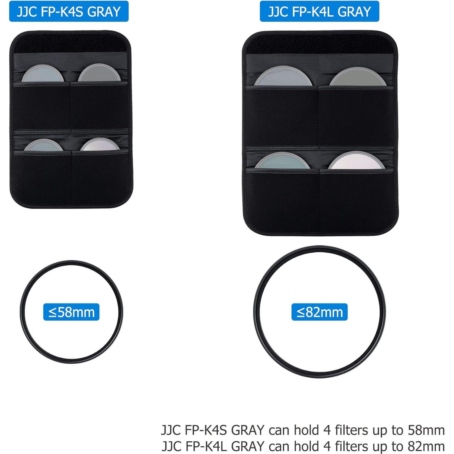 Funda de Filtro de Lente JJC FP-K4S para 4 Filtros hasta 58mm