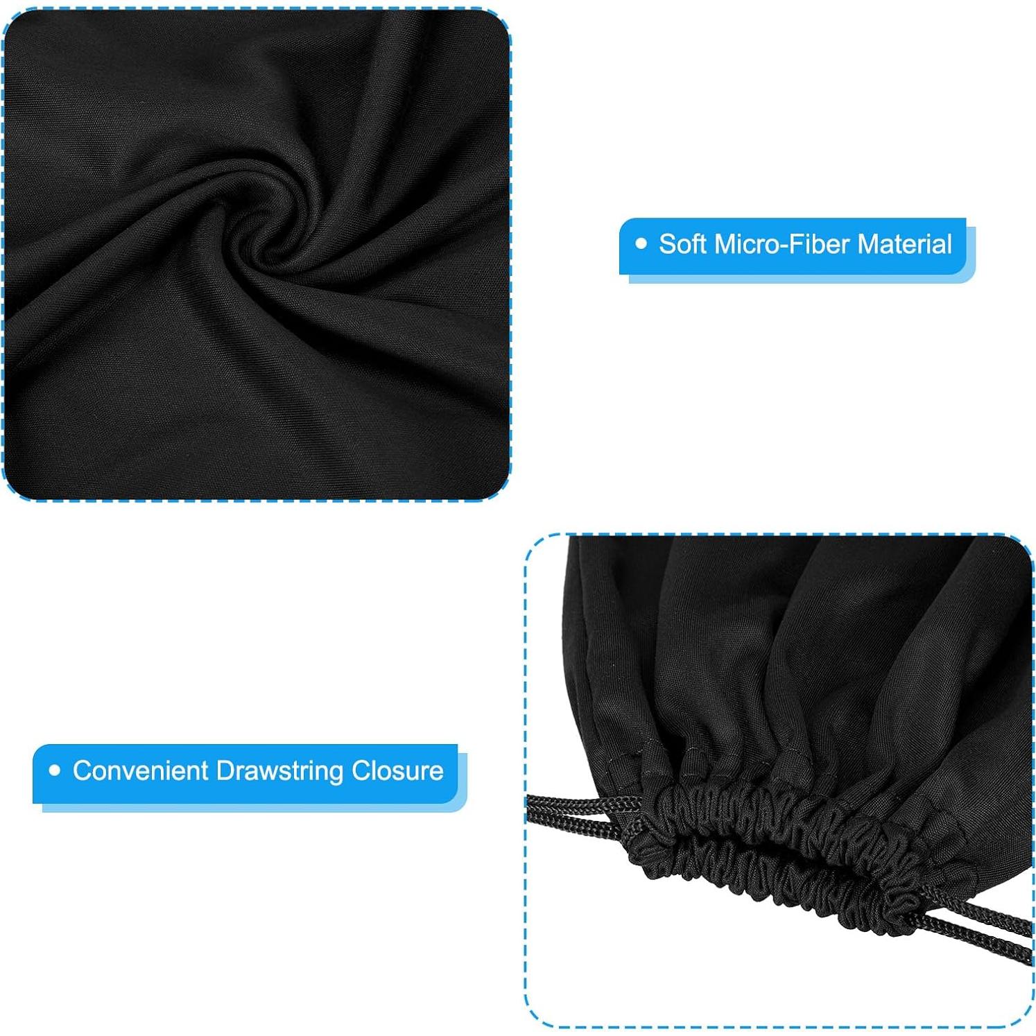 Bolsa de Gafas de Esquí PATIKIL Microfibra 27x18cm Negra