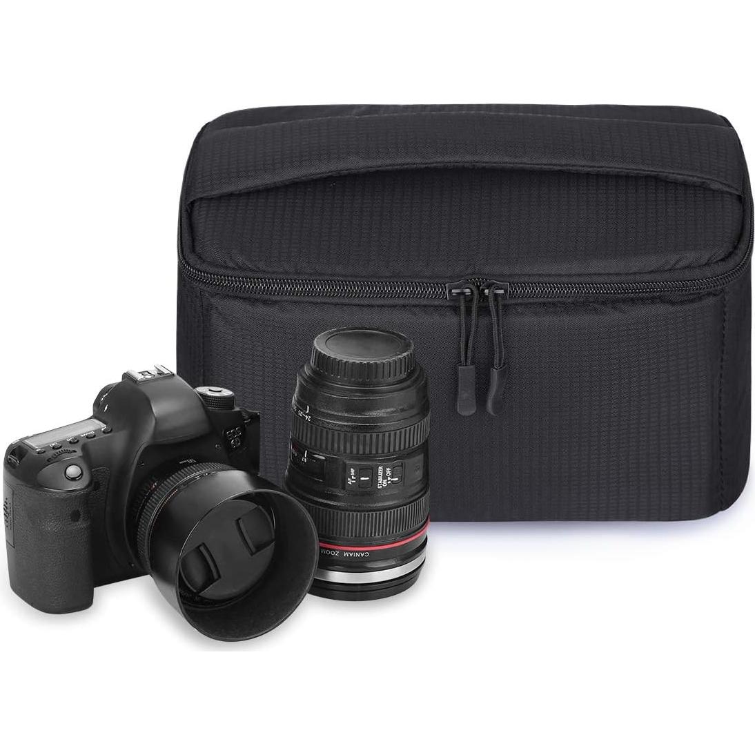 Bolsa de Cámara Plegable Acolchada S-ZONE para DSLR Negro