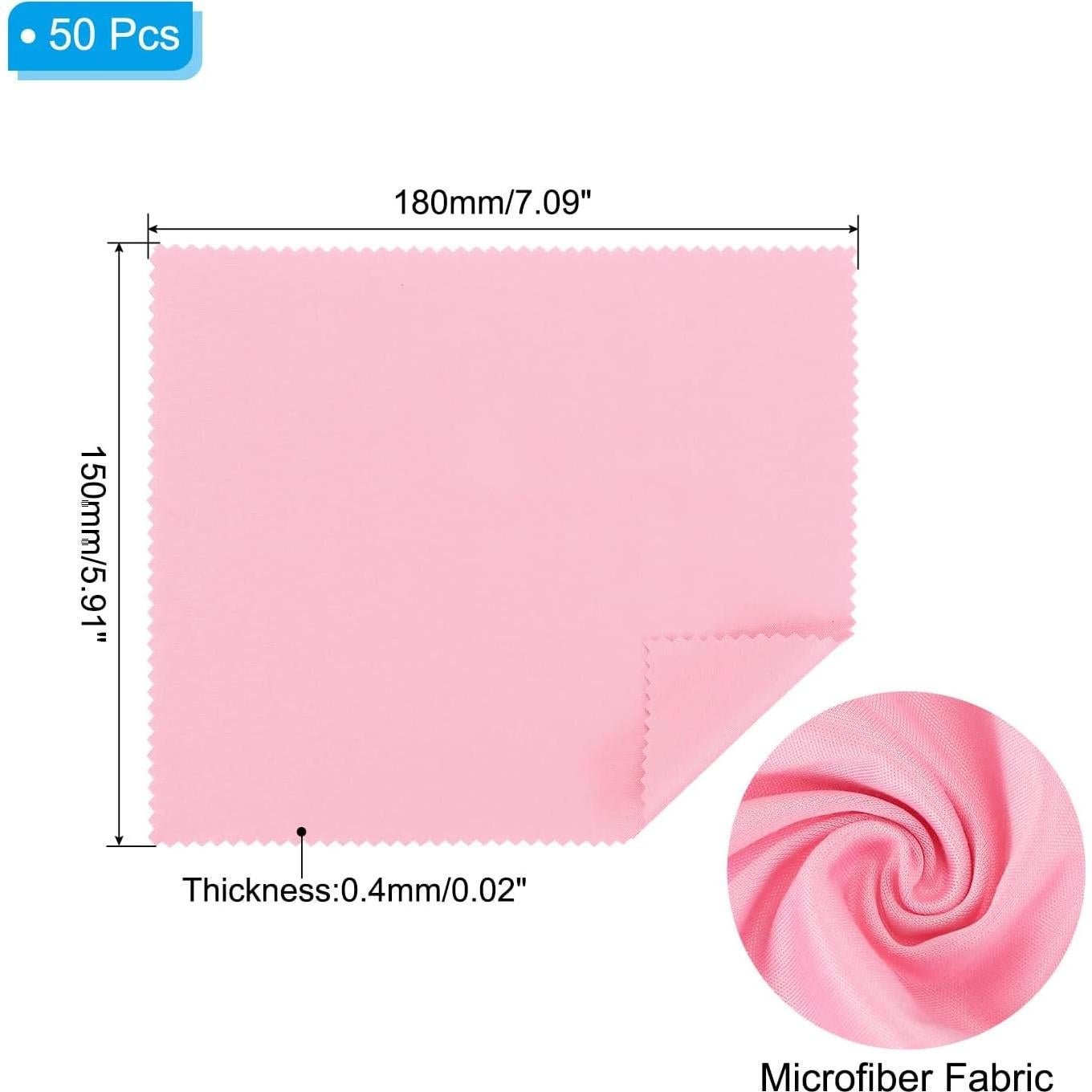 Paño de Microfibra PATIKIL Rosa 18x15cm - Paquete de 50