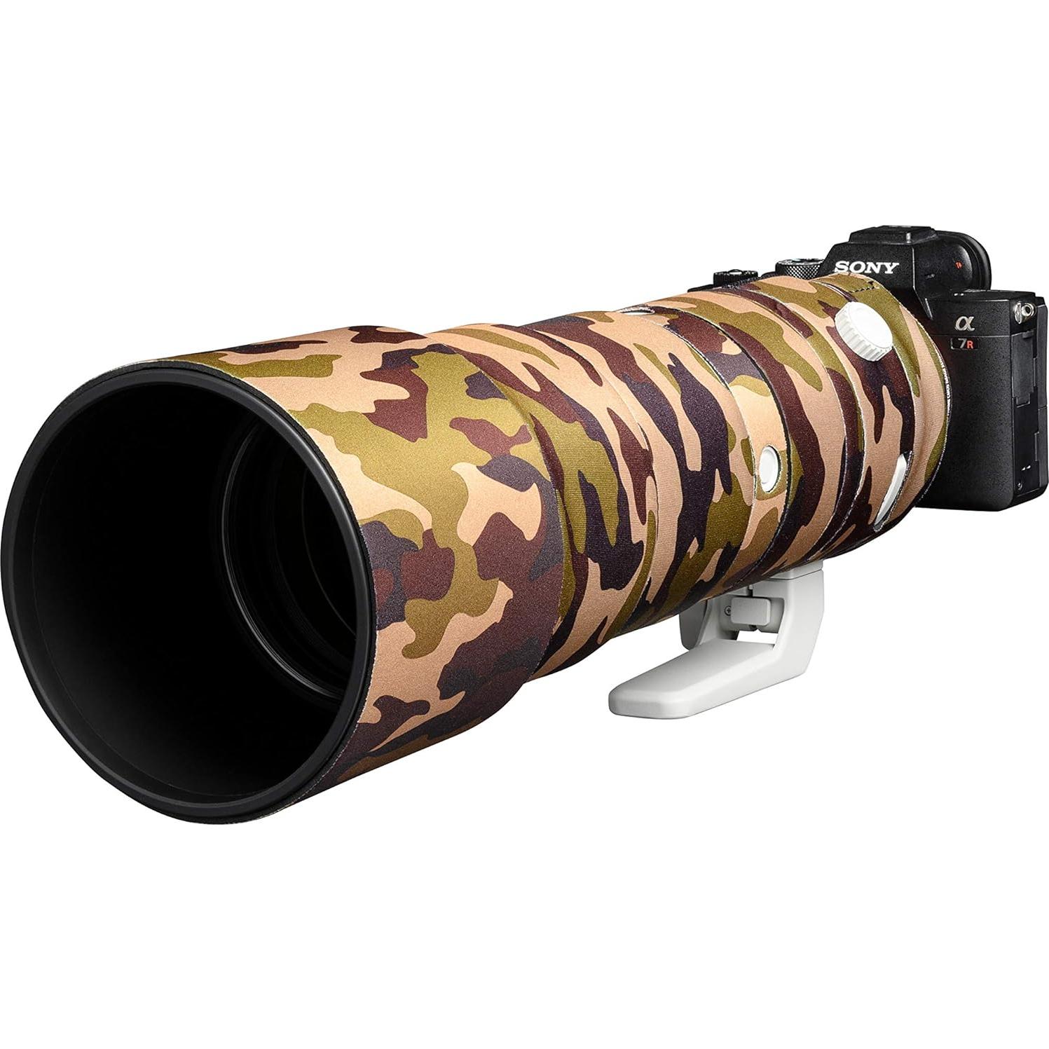 Funda de protección para lente easyCover Camuflaje marrón Sony FE 200-600
