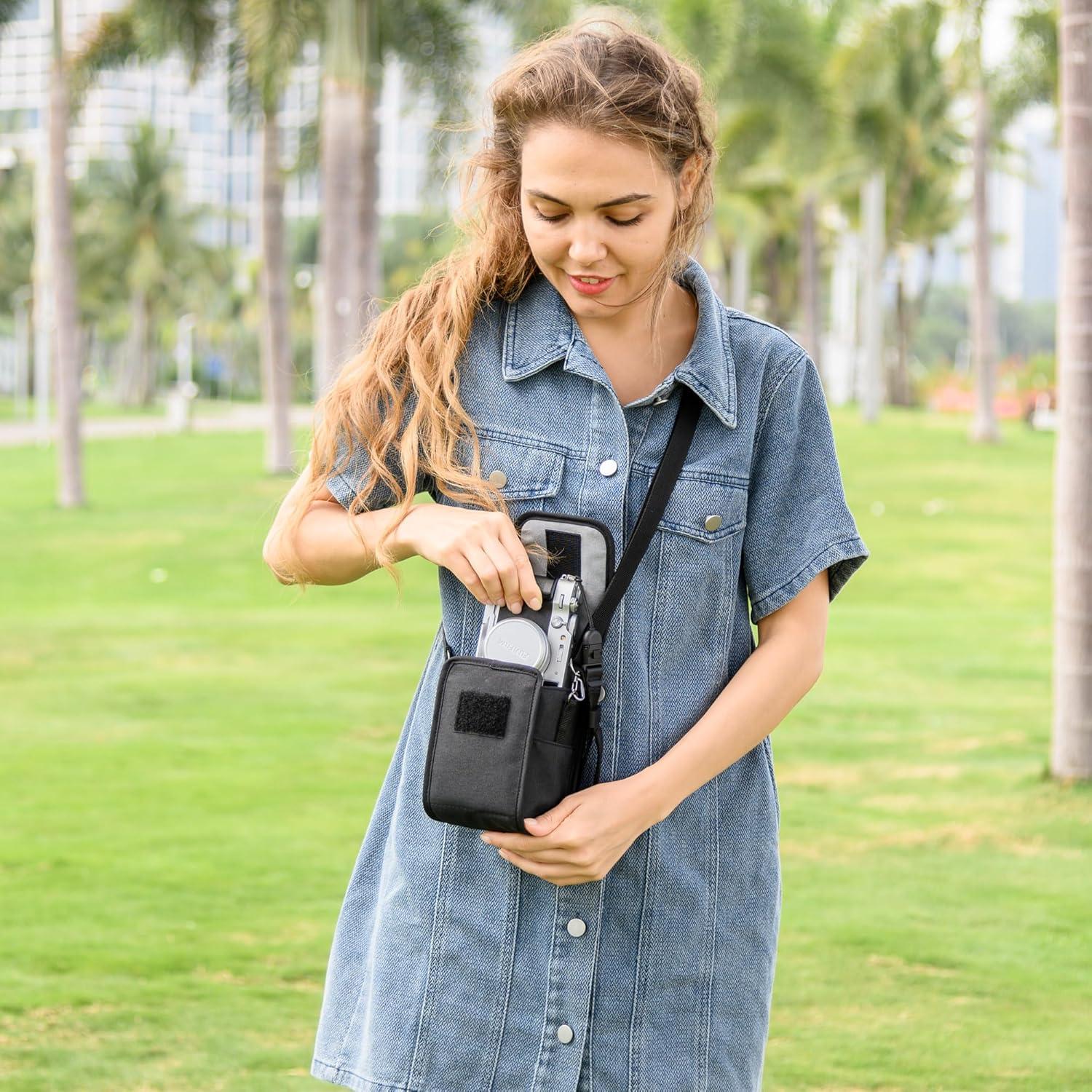 Bolsa de Viaje KIWIFOTOS para Cámara Compacta Negra 150x90x90mm