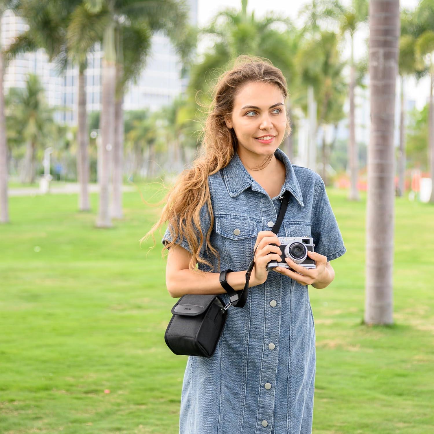 Bolsa de Viaje KIWIFOTOS para Cámara Compacta Negra 150x90x90mm