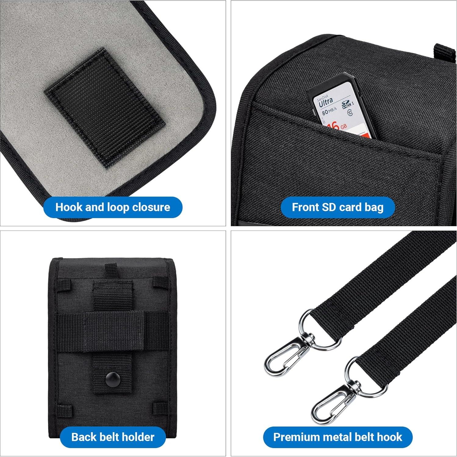 Bolsa de Viaje KIWIFOTOS para Cámara Compacta Negra 150x90x90mm