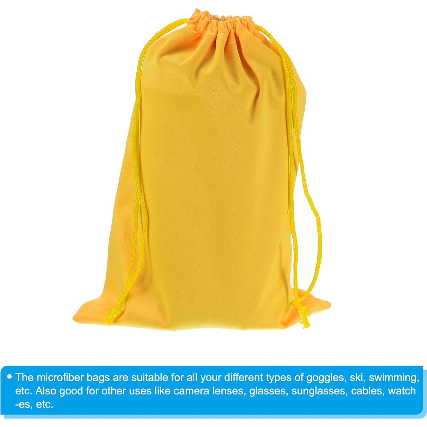 Bolsa de Gafas de Esquí PATIKIL Microfibra Amarillo 18x27cm