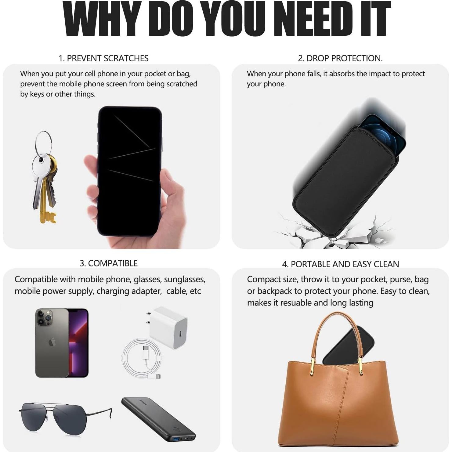 Funda de Neopreno YICHEEY Grande Noche Estrellada para Celular