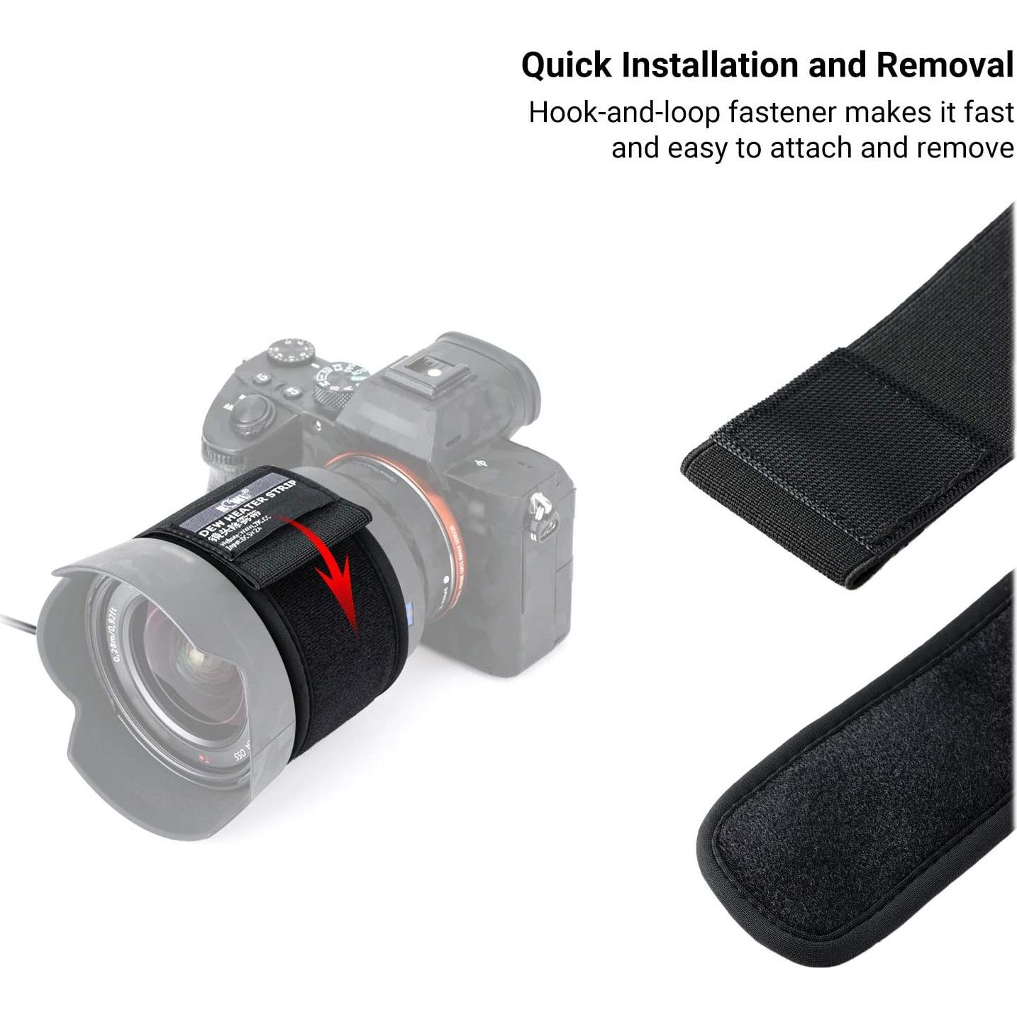 Calentador de Lentes KIWIFOTOS para Lentes 80-110mm USB