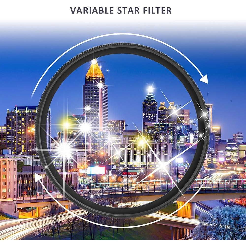 Filtro Estrella Variable 62mm GREEN.L con 3 Filtros y Bolsa