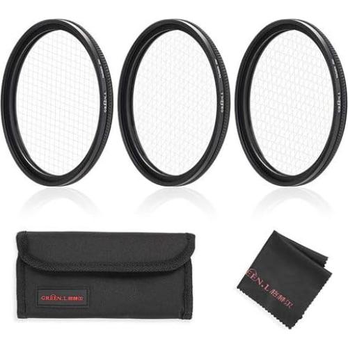 Filtro Estrella Variable 62mm GREEN.L con 3 Filtros y Bolsa