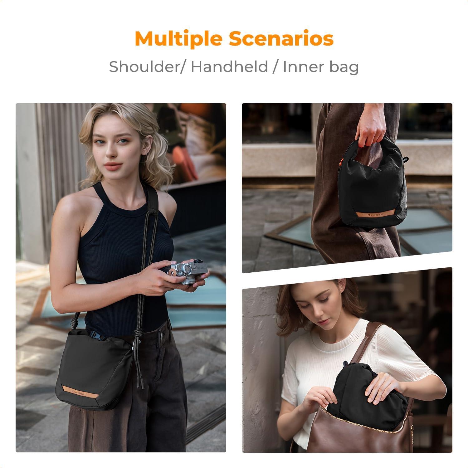 Bolsa de Mensajero K&F Concept para Cámara Compacta Negra