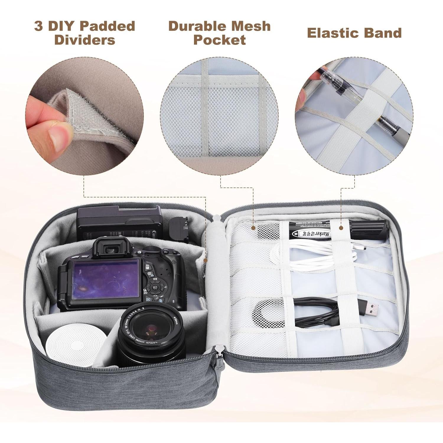 Bolsa Organizadora de Cables PATIKIL 24.5x10x18cm Gris