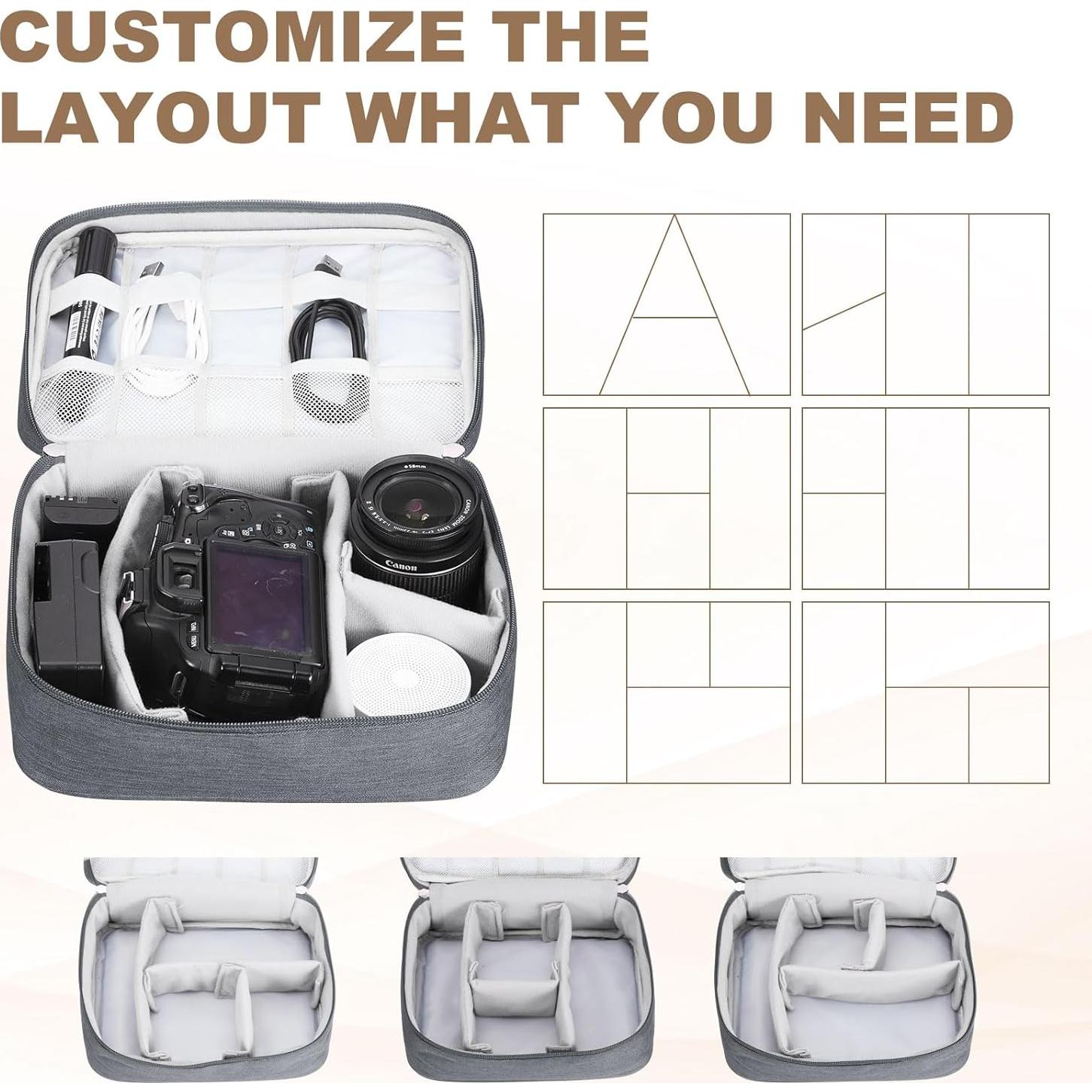 Bolsa Organizadora de Cables PATIKIL 24.5x10x18cm Gris