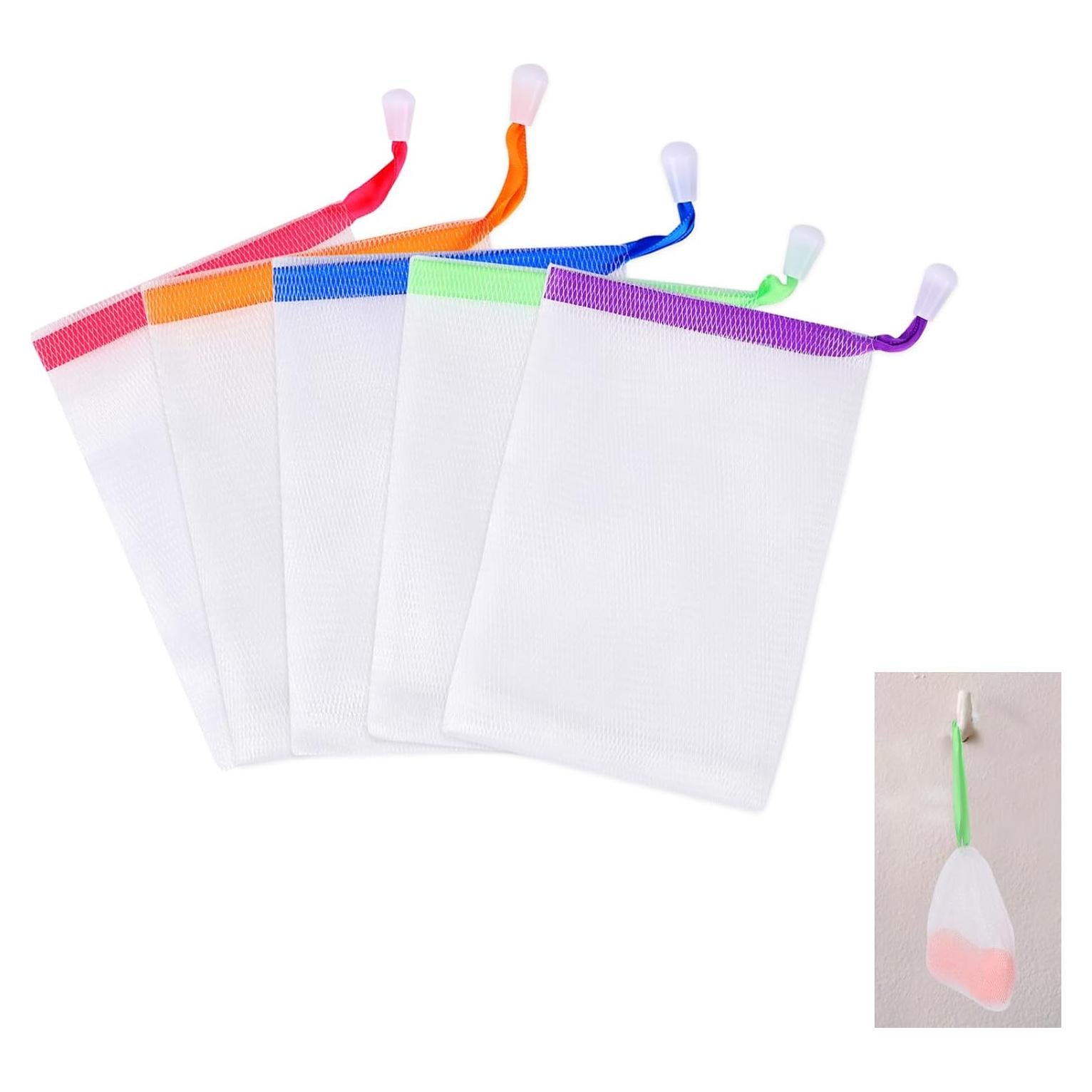 Bolsa de Jabón Exfoliante Mozeat 5 PCS Malla PE 12x9cm