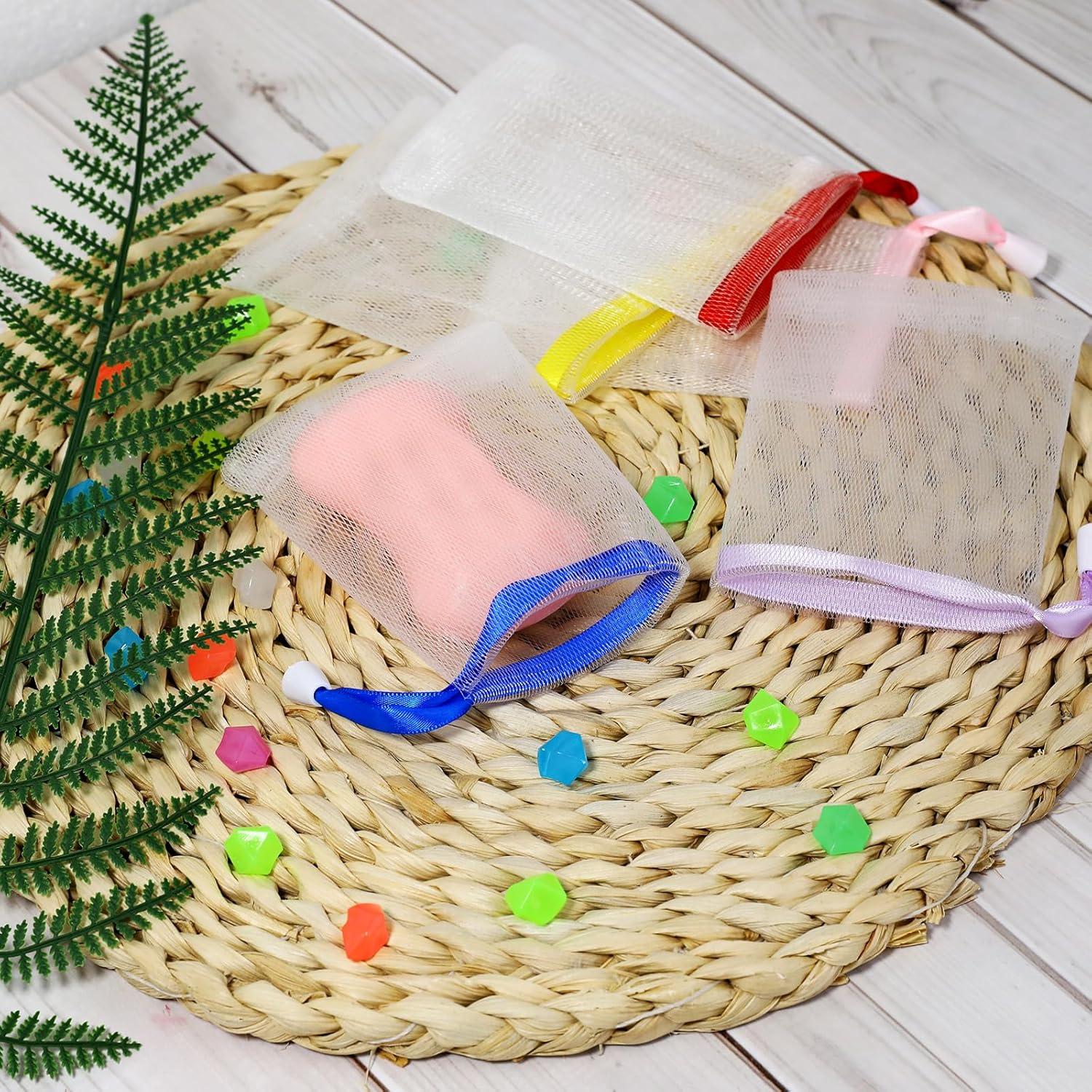 Bolsa de Jabón Exfoliante Mozeat 5 PCS Malla PE 12x9cm