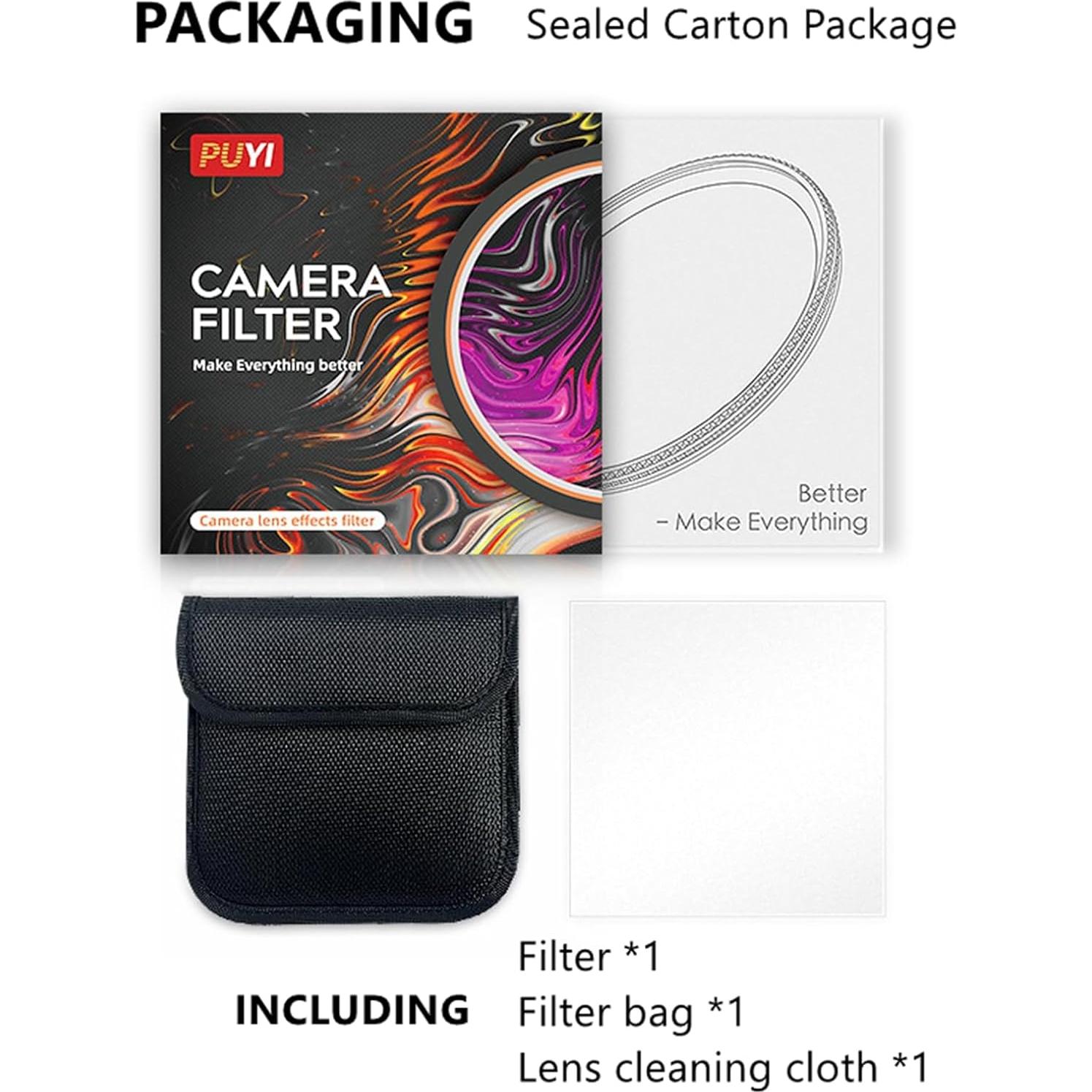 Filtro de Efecto Vortex 58MM Besvalo para Cámara DSLR