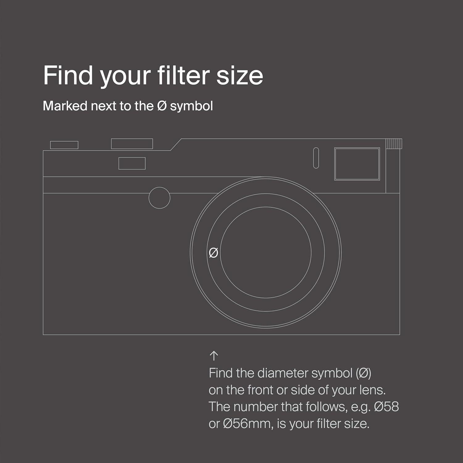 Tapas de Filtro de Lente Urth 52mm Metal - Protección Duradera