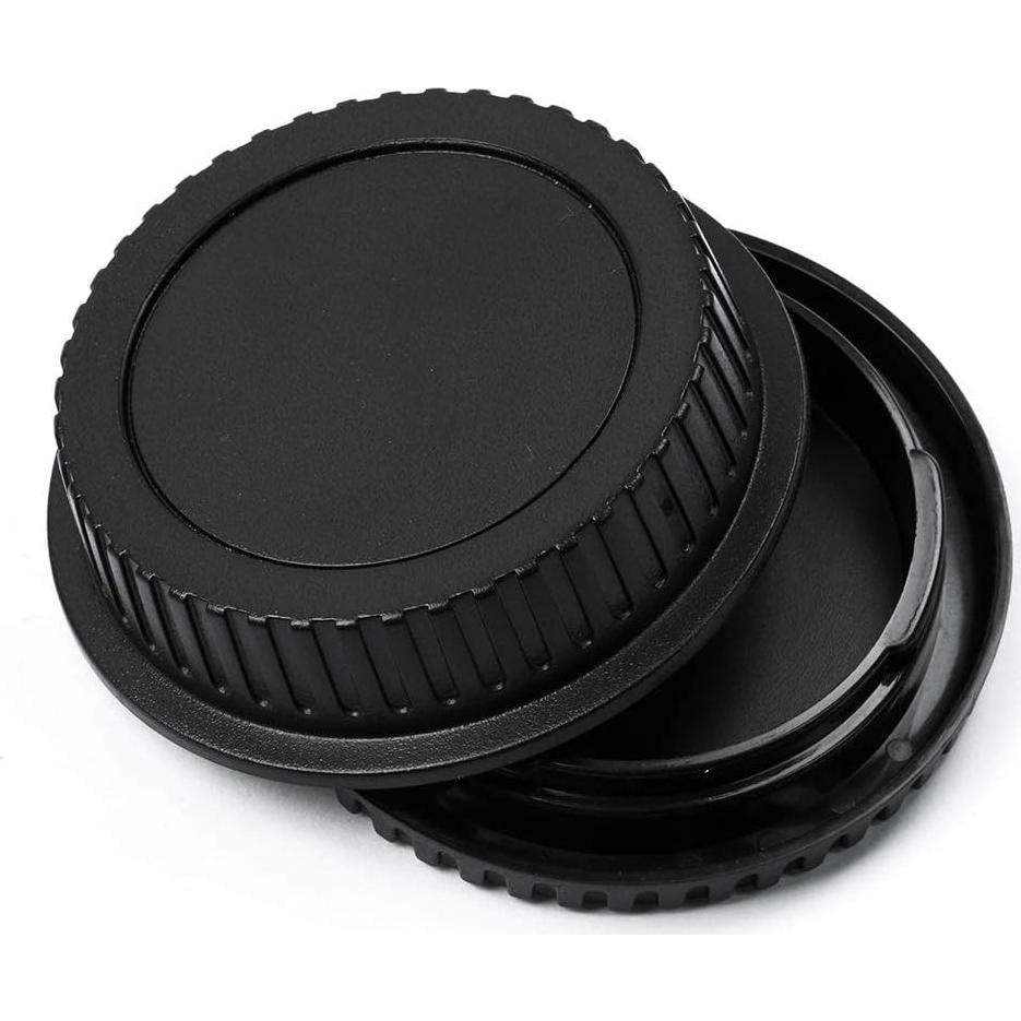 Juego de tapas de cuerpo y lente para cámaras DSLR Canon