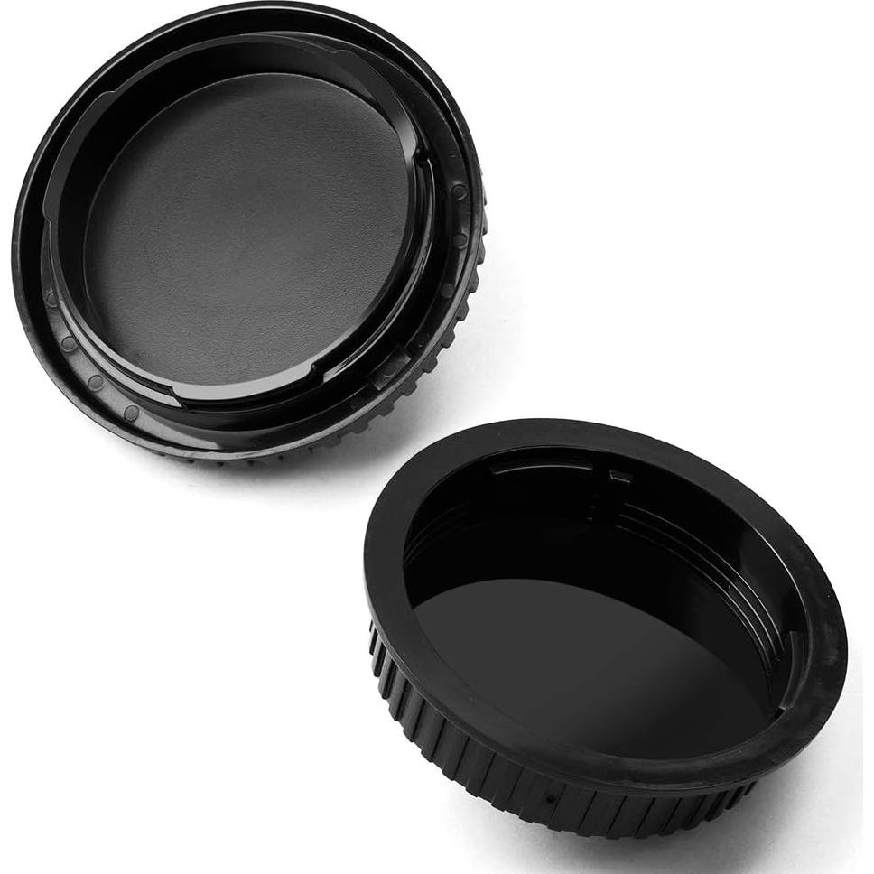Juego de tapas de cuerpo y lente para cámaras DSLR Canon