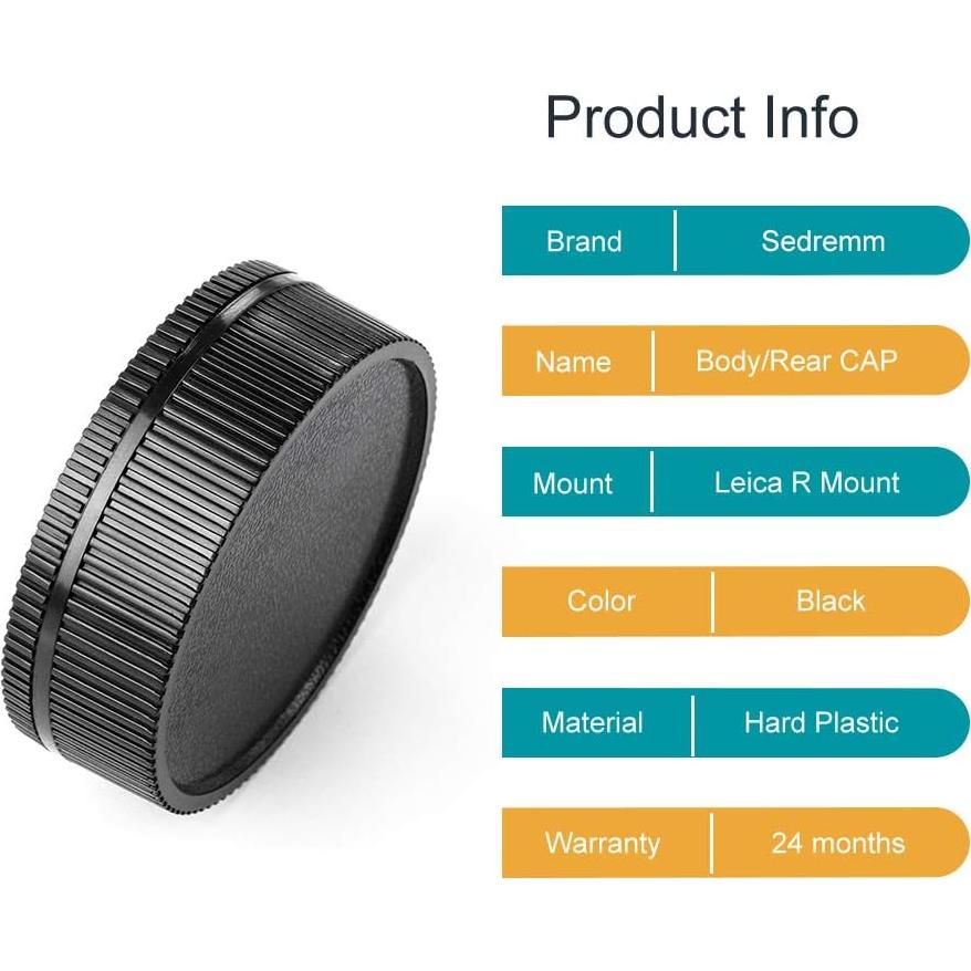 Juego de tapas de cuerpo y lente Leica R - 4 piezas