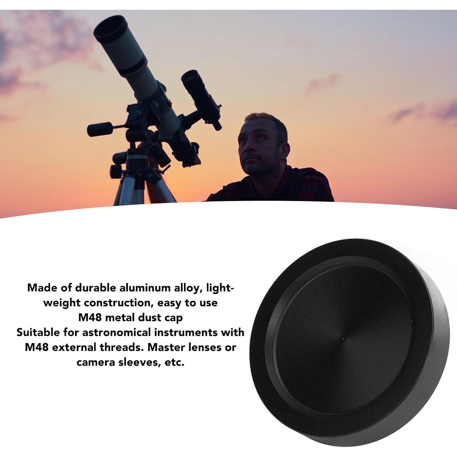 Tapa de Polvo para Telescopio Acogedor M48x0.75 Aluminio