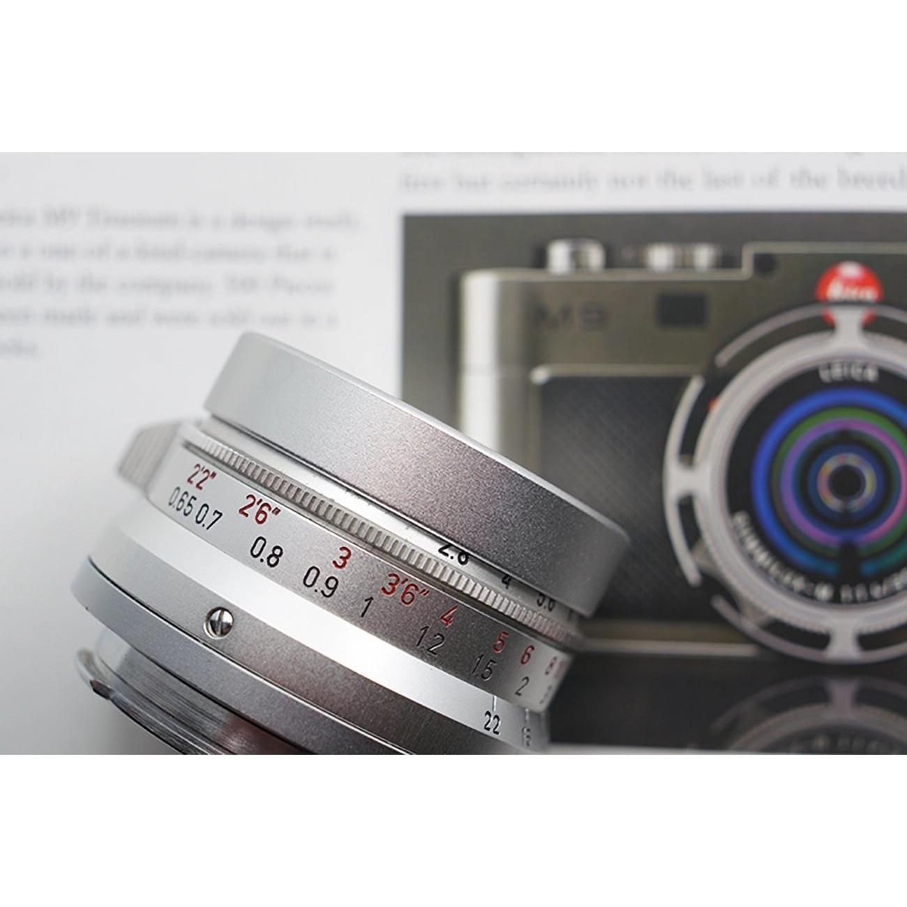 Tapa de Lente Plateada Qs-C para Leica E39 y Voigtlander