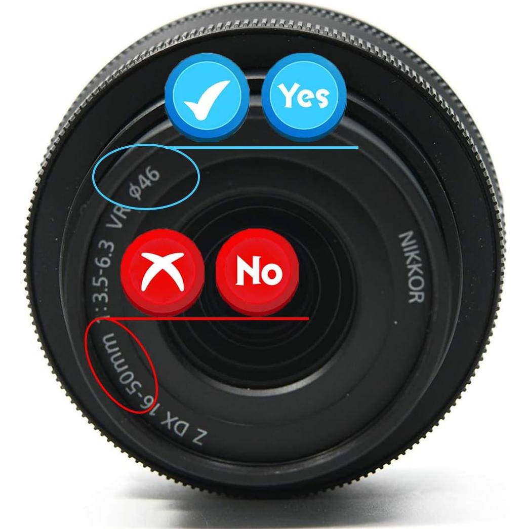 Funda de tapa de lente 46mm Snap-on para Nikon y Panasonic - Paquete de 2