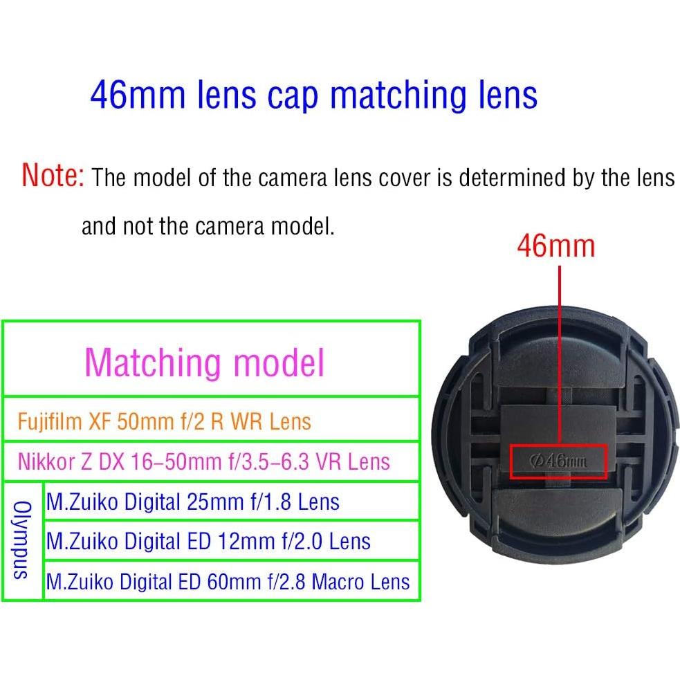 Funda de tapa de lente 46mm Snap-on para Nikon y Panasonic - Paquete de 2