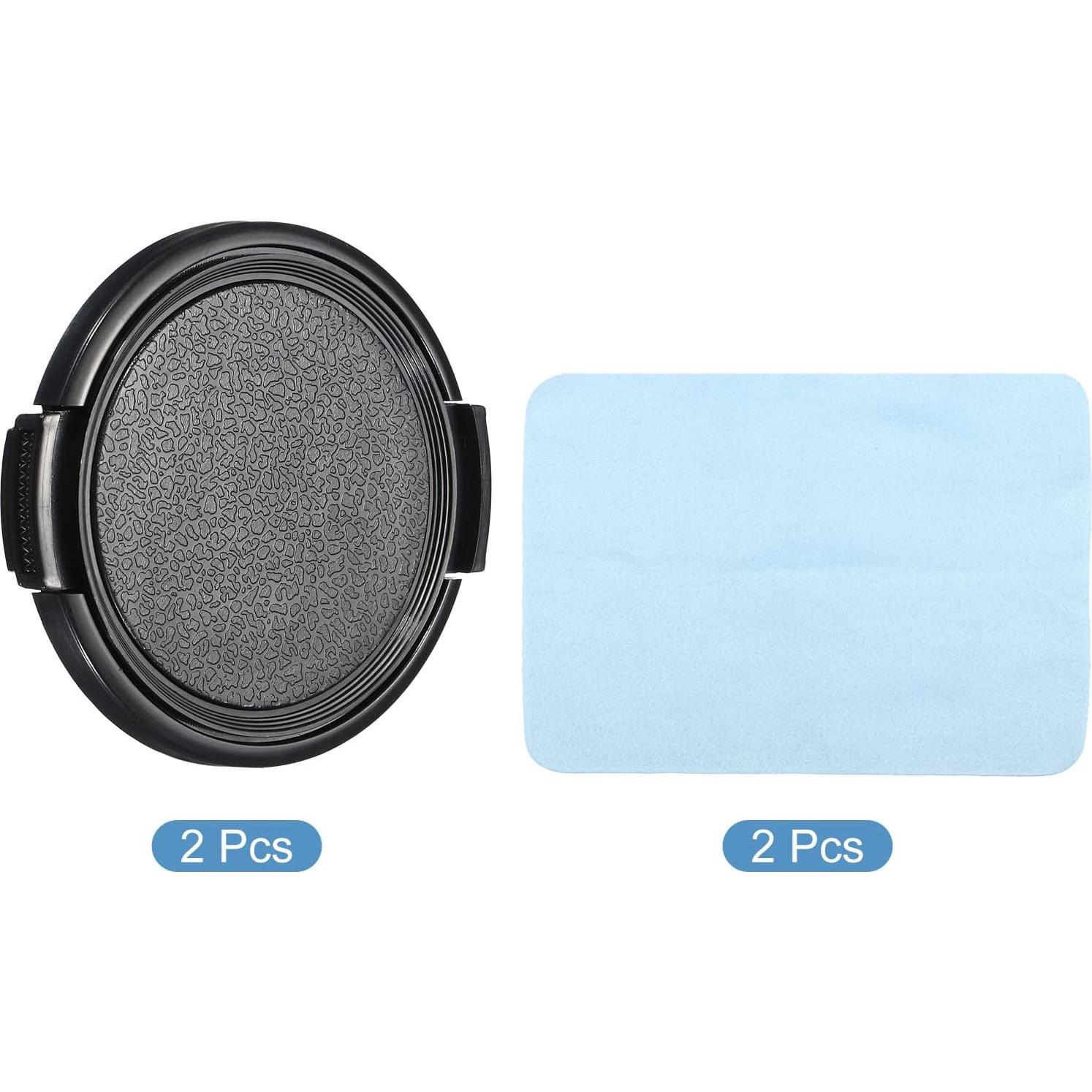 Tapa de Lente PATIKIL 52mm con Paño de Microfibra - 2 Piezas