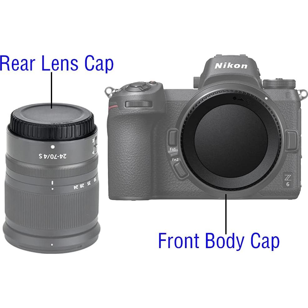 Tapa de Cuerpo y Lente Trasera Compatible Nikon Z50 Z30 Z9