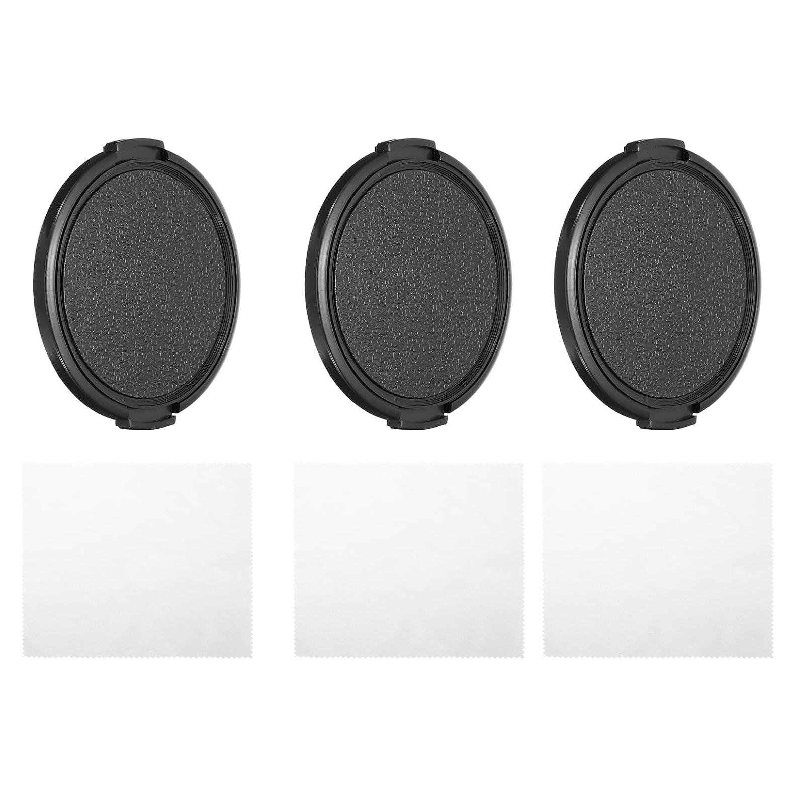 Tapa de Lente PATIKIL 67mm - Paquete de 3 con Paño Microfibra