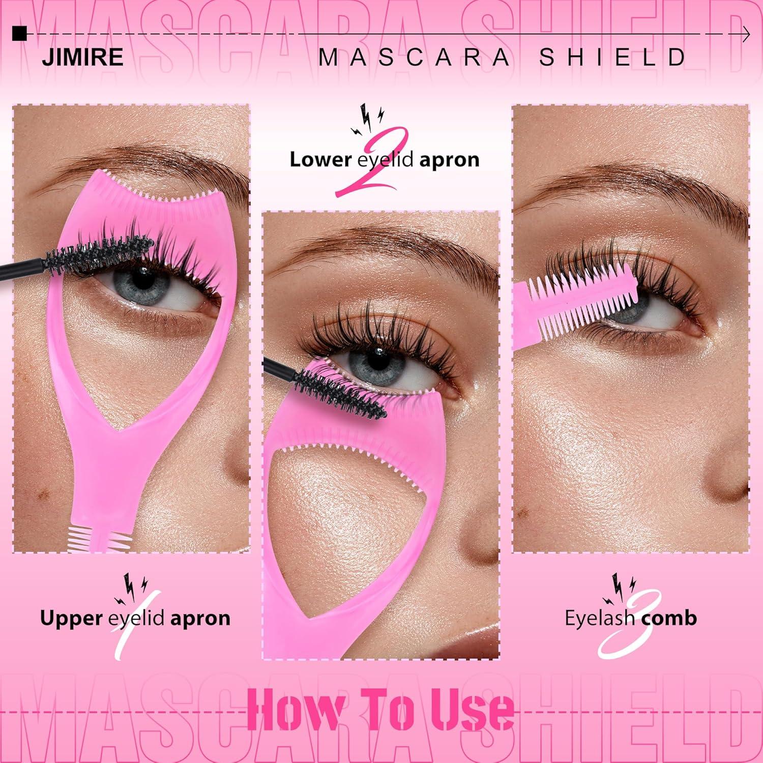 Escudo de Máscara 3 en 1 JIMIRE para Pestañas - Rosa